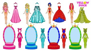 Paper Dolls Dress Up 🔴 Costumes Rapunzel  Princess how to draw