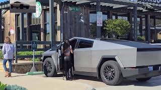Kim Kardashian steps out for some coffee in her new Cybertruck