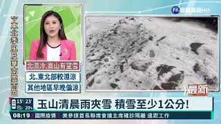 玉山清晨雨夾雪 積雪至少1公分!｜華視新聞 20220118