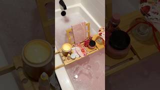 Setting up a relaxing pink bath! 💝🎀🛁🫧✨🎀 #bathtub #shorts #relaxing #asmr