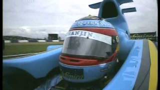 2004 British GP- Michael Schumacher victory lap, Raikkonen \u0026 AlonsoCAM