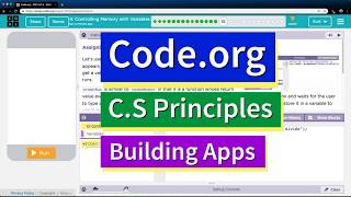 Controlling Memory with Variables 4.15 Tutorial with Answers Code.org CS Principles