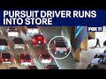 Man leads LA rush-hour police chase, runs to a Ross store