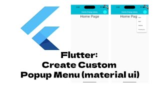 Flutter: Create Custom Popup Menu (material ui) #shorts