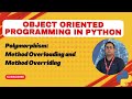 Polymorphism in Python | Method Overriding & Method Overloading