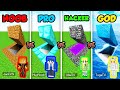 TÔ GÀ THỬ THÁCH 24H XÂY HẦM SIÊU BÍ MẬT GIỮA NOOB VS PRO VS HACKER VS GOD TRONG MINECRAFT