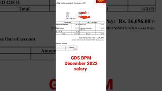 GDS BPM DECEMBER 2022 SALARY #ytshorts #short