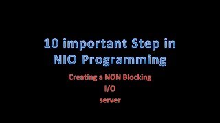 java nio client server programming tutorial 10 important steps