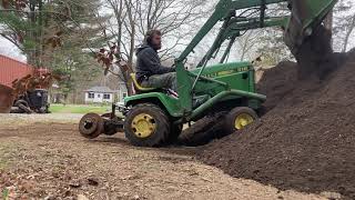 Homemade backyard Trommel and John Deere 318