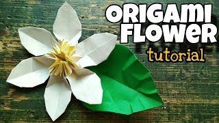 Origami flower (tutorial) designed by Kawasaki / Цветок из бумаги (оригами)