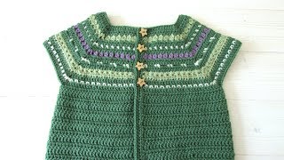 How to crochet a fair isle children's sweater / cardigan