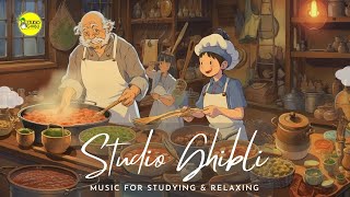 🍑【BGM】1 Hour Relaxing Studio Ghibli Music for Studying and Sleeping