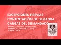 Contestación de demanda. Oposición de excepciones previas