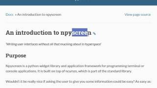 Python [npyscreen] 01 Intro and Installation