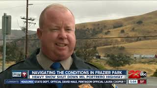 First winter storm brings snow to Pine Mountain Club, Frazier Park