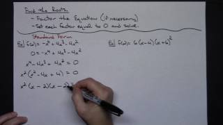 Polynomial Functions: Part 3 of 3 (Finding the Roots)