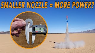 Will a smaller nozzle give my rocket motor more power? Part 1