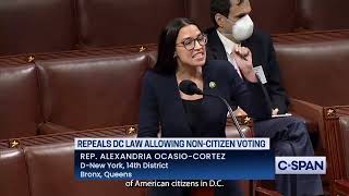 Rep. AOC Speaks on House Floor In Support of DC Residents