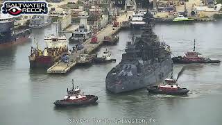 20X Time Lapse of Battleship Texas Move