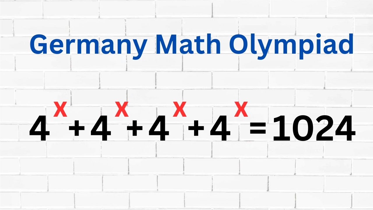 A Nice Exponential Problem Germany Math Olympiad Youtube