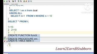 Print 1 to 10 without using any loop..SQL