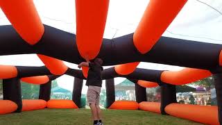 Inflating and deflating the outdoor arena