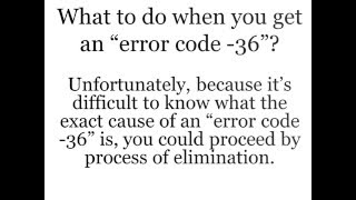 error code  -36