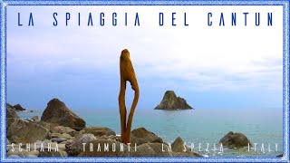 La spiaggia del Cantun [4K] | Schiara | Tramonti | La Spezia | Italy