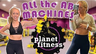 TRYING ALL THE AB MACHINES AT PLANET FITNESS | Planet Fitness Ab Workout |Beginner at Planet Fitness
