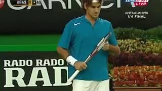 Roger Federer vs Andre Agassi Australian Open 2005