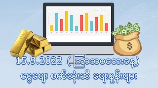 စက်တင်ဘာ(၁၅)ရက်နေ့ ငွေ/စက်သုံးဆီ ဈေးနှုန်းများ