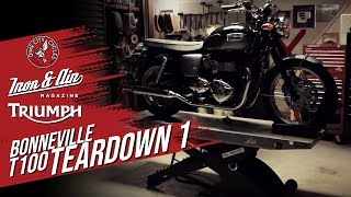 Triumph Bonneville T100 Cafe Racer Part 1 - Bike Stripdown