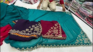 Chickpet Bangalore wholesale fancy designer sarees ||Single piece courier available