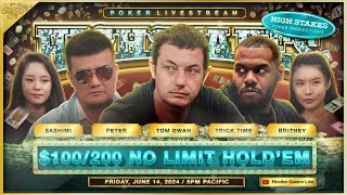 Tom Dwan, Peter, Britney, Trick Time \u0026 Sashimi! SUPER HIGH STAKES $200/400! Commentary by Raver