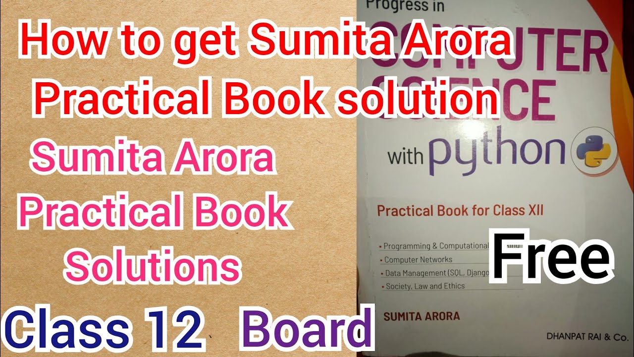 Sumita Arora Practical Book Solutions Class 12 || Practical Book ...