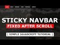How To Create a Sticky Navbar - Sticky Header Using Html CSS and Javascript