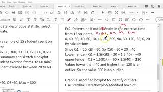 Openstax Statistics Ch 2.4 Modified boxplot