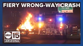 Two dead in fiery wrong-way crash on I-10 near 7th Avenue Sunday morning