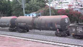 Ferromex Mixed freight Trains at Queretaro