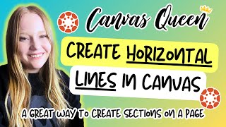 Create Horizontal Lines Using HTML | Canvas LMS Tutorial