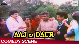 Kader Khan, Jackie Shroff, Padmini Kolhapure, Sachin Pilgaonkar Comedy Scene from Aaj Ka Daur