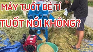 Máy tuốt lúa mini bé tý thế này có hiệu quả không ?