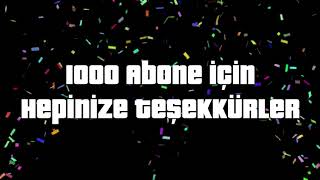 1000 Abone Özel Video | ÇEKİLİŞ !