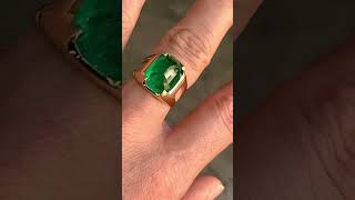 Emerald Ring, Zambian Emerald, 9k gold ring, แหวนมรกต, มรกตแซมเบีย 10.80 กะรัต