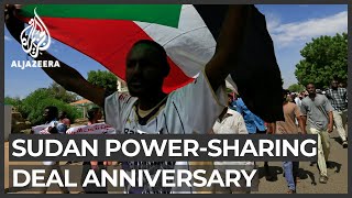 Sudanese protest a year after power-sharing deal with army