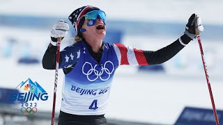 Jessie Diggins makes Olympic HISTORY with emotional silver medal | Winter Olympics 2022 | NBC Sports