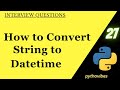 Convert string to datetime #strftime #strptime #programming #coding #interview @pythonvibes_