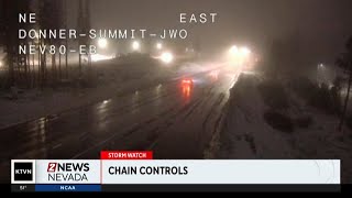 Chain controls in effect along Mount Rose Highway and I-80