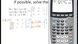 Solve 3x3 system with Gaussian Elimination (2)