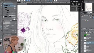 Mix media layered into digital artwork with Clip Studio Paint and Wacom Intuos by Miss Led